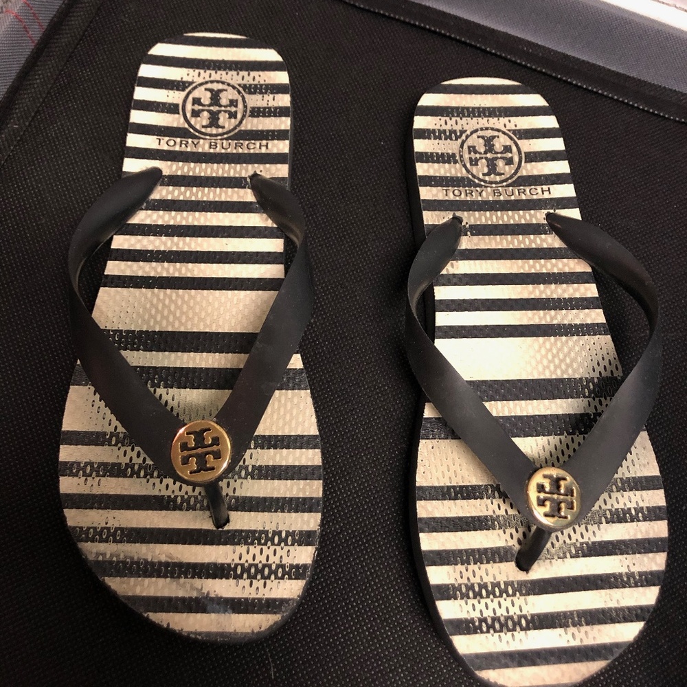 Stripe Tory Burch Flip Flops